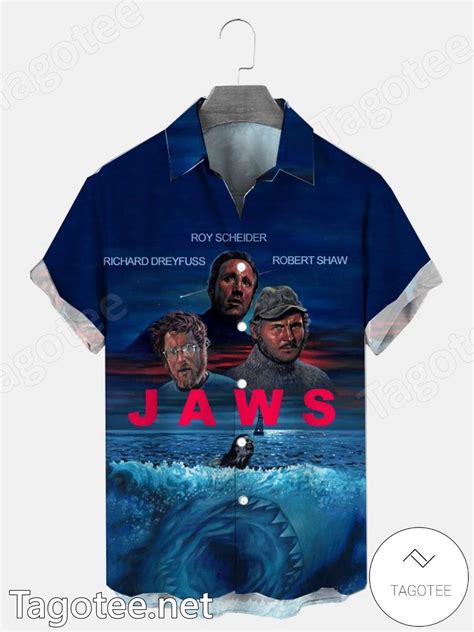Jaws Roy Scheider Richard Dreyfuss And Robert Shaw Hawaiian Shirt Tagotee