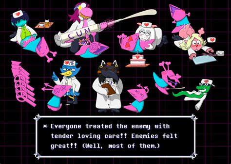 Post Berdly Catti Deltarune Jockington Johnbrain Kris Dreemurr Noelle Holiday Ralsei