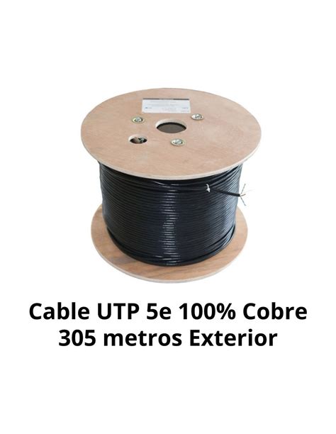 Cable Utp Cat 5e 100 Cobre 305 Metros Ext Para Camaras De Seguridad