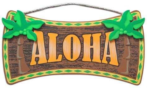Aloha Hawaiian Wood Sign Hilo Hattie The Store Of Hawaii