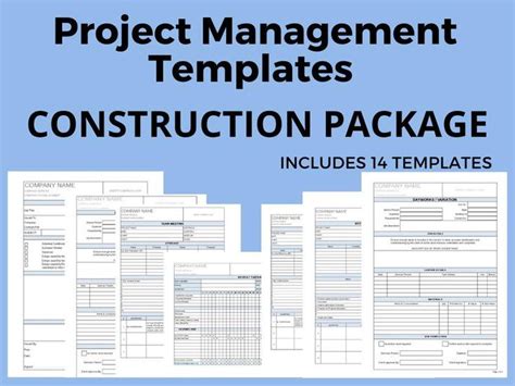 Project Management Construction Package Etsy Project Management