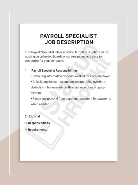 Help desk support job description. Job Description - StartupHR Toolkit