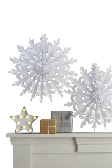 Product titlepaper glitter snowflake decorations, assorted, 6ct. Two White Giant Hanging Christmas Snowflake Decorations By ...