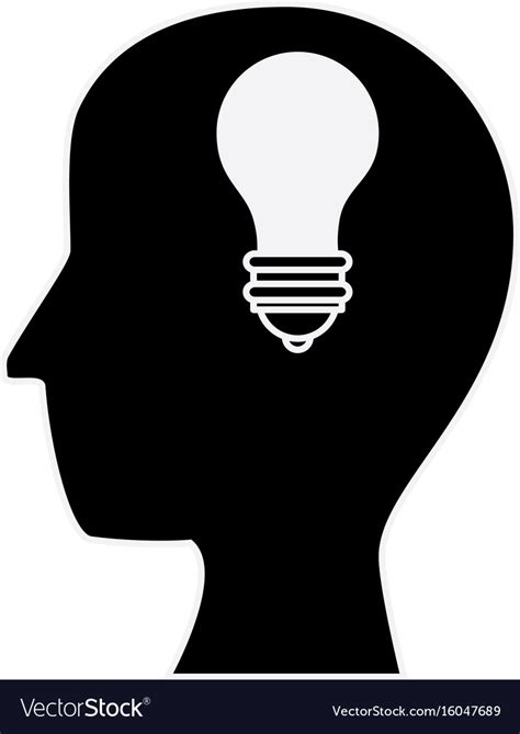 Human Head Silhouette Royalty Free Vector Image