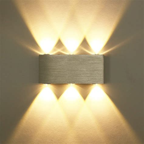 Led Wall Light Indoor Modern 6w Up And Down Wall Lights Brushed