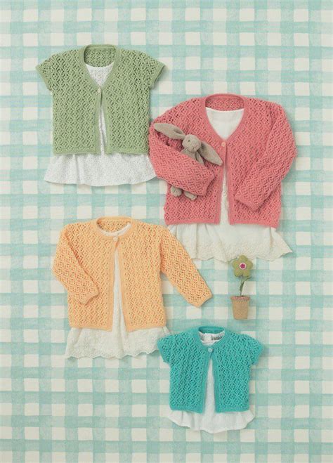 Hooded baby cardigans free knitting patterns. Babies and Girls Cardigans in Sirdar Snuggly 4 Ply (4643 ...