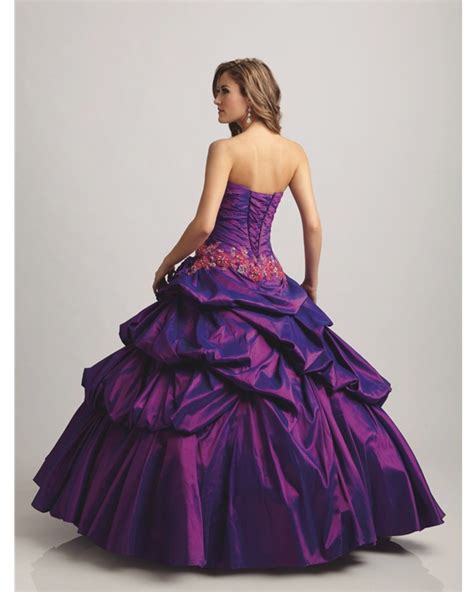 Purple Ball Gown Strapless Sweetheart Lace Up Full Length Quinceanera
