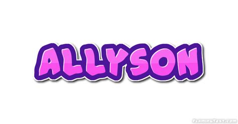 Allyson Logo Free Name Design Tool From Flaming Text
