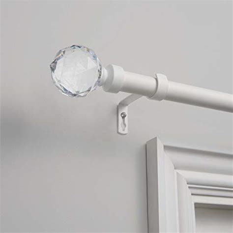 Add Luxury To Your Home With A White Curtain Rod With Crystal Ends