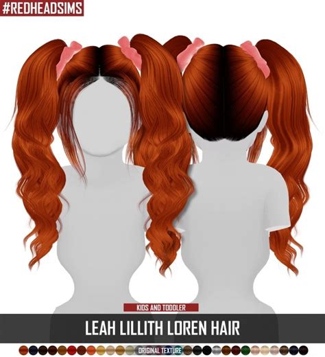 Leah Lilith Ari Hair Kids And Toddler Version Redheadsims Cc Vrogue