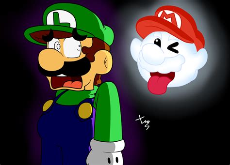 Luigi And Boo Mario By Tomastarantini On Deviantart