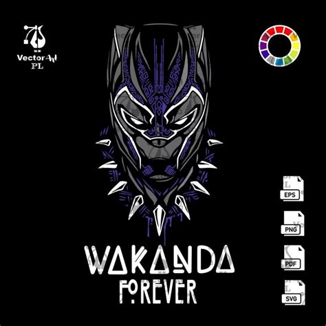 Wakanda Forever Black Panther 2 Svg Para Camiseta Etsy México