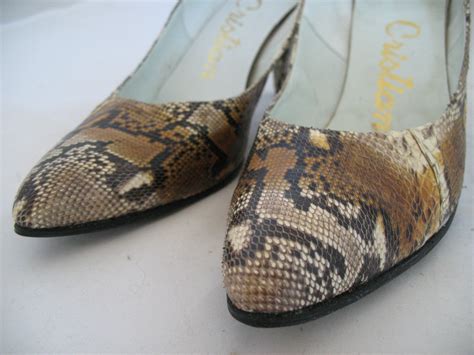 Cristian Snake Skin Snakeskin Leather Womens Shoes Animal Pattern