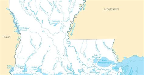 Rivers Of Louisiana Map