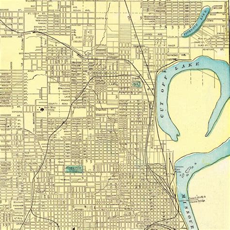Antique Omaha Street Map Of Omaha Nebraska 1903 City Map Omaha Etsy
