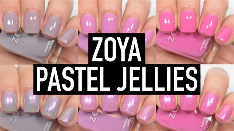 Zoya Kisses Pastel Jellies Swatch And Review Youtube