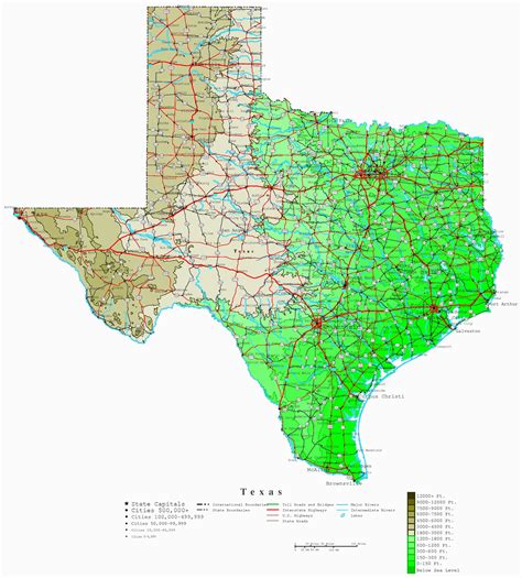 Texas Map With Major Cities Secretmuseum