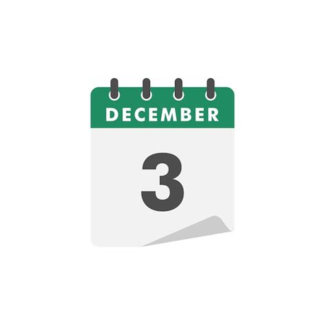 Premium Vector December Calendar Icon Vector Template