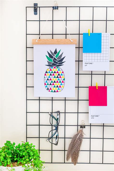 How To Make Your Own Grid Memo Board For Under 30 The Whimsical Wife