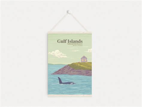 Gulf Islands National Park Reserve Canada Travel Poster Bucket List
