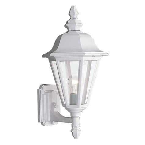 Shop Sea Gull Lighting Brentwood 1975 In H White Outdoor Wall Light At