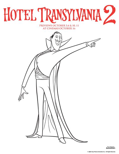 This pretty vampire wants to visit the world without. Hotel Transylvania Colouring Pages - In The Playroom