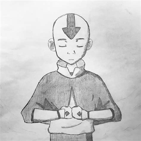 Aang Sketch Thelastairbender Avatar The Last Airbender Art Avatar Aang Aang