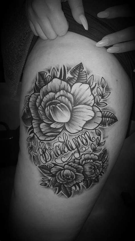 Floral Thigh Tattoo By Sabrina Cruz Sabrinacruz005 Skinelixirtattoo