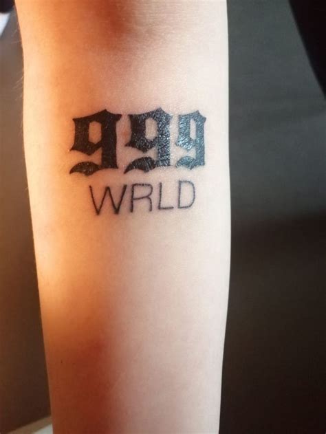 Juice Wrld Tattoo 999 Dainty Tattoos Dope Tattoos Pretty Tattoos