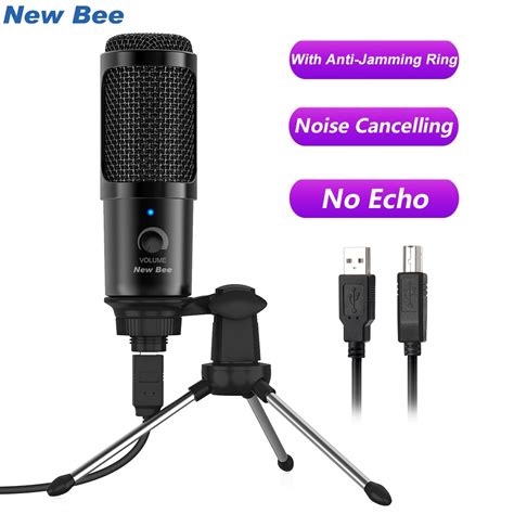 New Bee Usb Microphone Pc Condenser Microphone Vocals Recording Studio