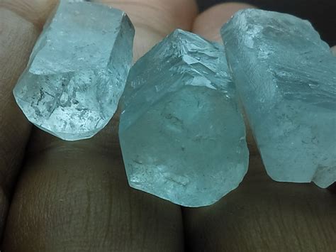Aquamarine Crystalsraw Aquamarine Crystalaquamarine Crystal Etsy
