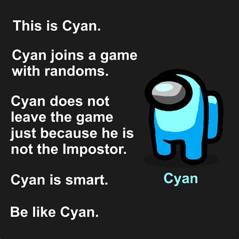 Cyan In Among Us Meaning Meme  How To Get It And Why