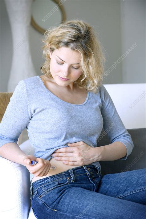 Treating Diabetes Woman Stock Image C0231367 Science Photo Library