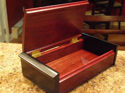 Custom Made Purple Heart Jewelry/Keepsake Box | Wood jewelry box