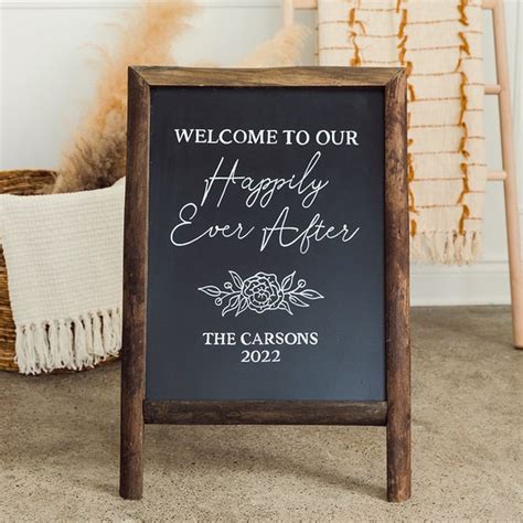 Rustic Chalkboard Wedding Sign Blackboard Wedding Sign Etsy