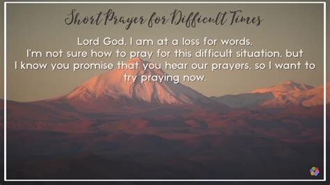 Thank you for your hard work during this difficult time. Short Prayer for Difficult Times - YouTube