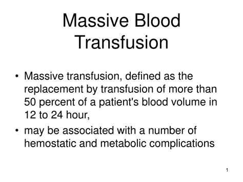 Ppt Massive Blood Transfusion Powerpoint Presentation Free Download