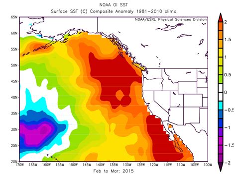 The Blob Expands From Gulf Of Alaska To Baja California