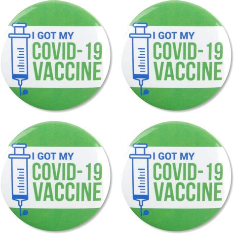 2 Inch Round Vaccine Pins Pinback Buttons Badges I Was Vaccinated For Nurses