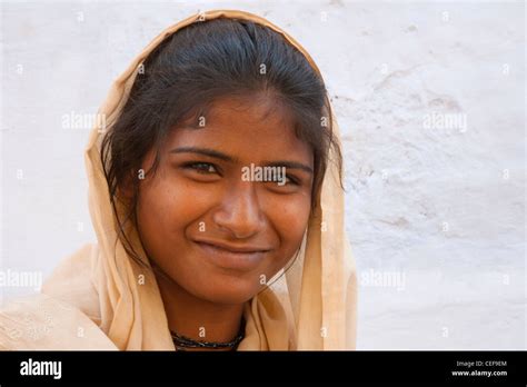 Portrait Of A Young Girl Varanasi India Stock Photo Alamy