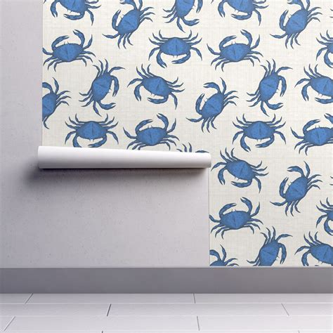 Maryland crab skewer decorations for bedroom. Wallpaper blue crab | Wallpaper, Custom wallpaper, Spoonflower