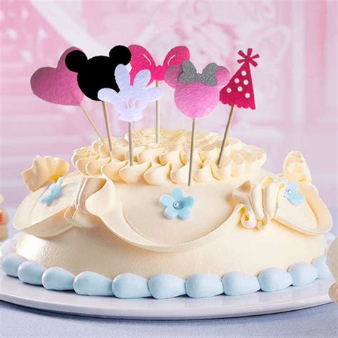24pcs Mickey Mouse Cake Toppers Kids Birthday 1st Birthday Baby Shower