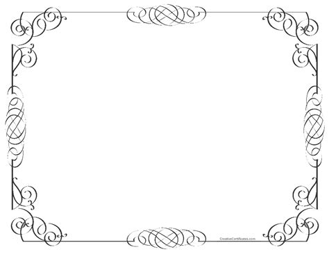 Black And White Border Free Customizable Instant Download