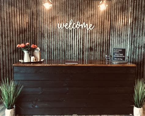 Welcome Center Counter For Churches Corrugated Metal Idea Youth Room