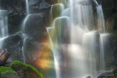 Layered Waterfalls With Rainbow Colors Waterfall Cool Landscapes