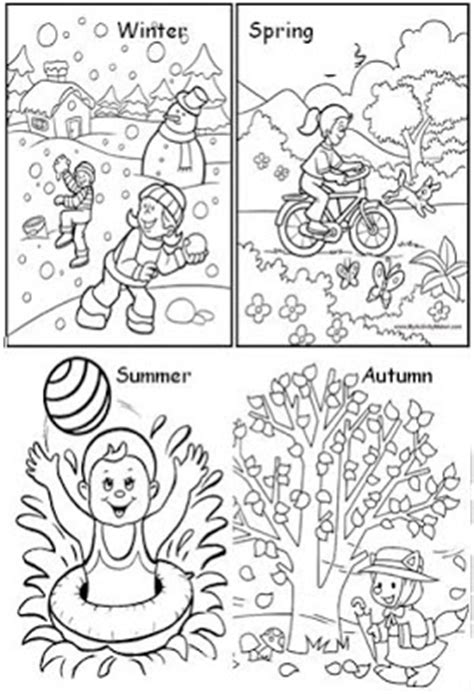 You want to see all of these nature & seasons, seasons coloring pages, please click here! Seasons of the year - Hora de Colorir - Atividades escolares