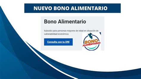 Nuevo Bono Alimentario Consulta Con Tu Dni Link Oficial