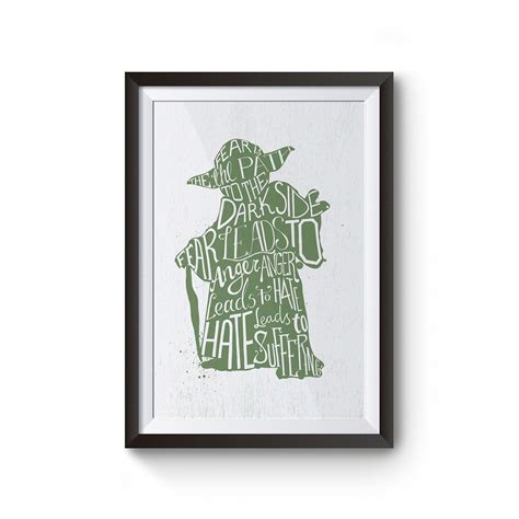 Star Wars Yoda Quote Poster Penelopeloveprints Art