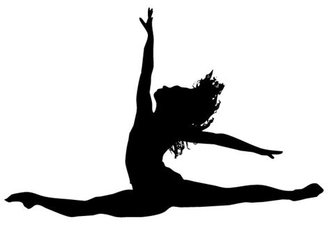 Contemporary Silhouette Of Dancer Clip Art Library