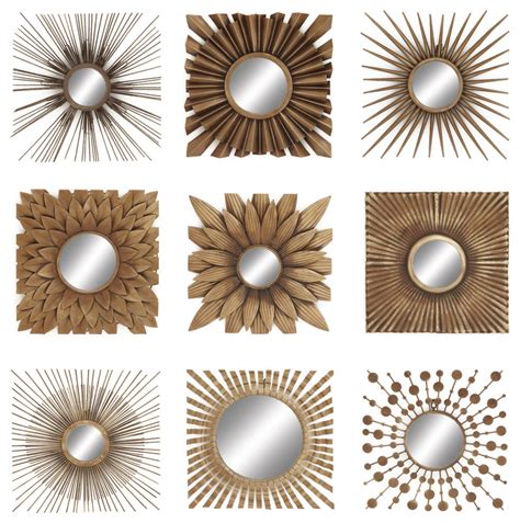 It has a physicality, an intense amount of texture, and even colors another great feature of metal art is that it's better equipped to deal with the elements. Large Square Gold Metal Wall Decor with Round Mirrors, Set ...